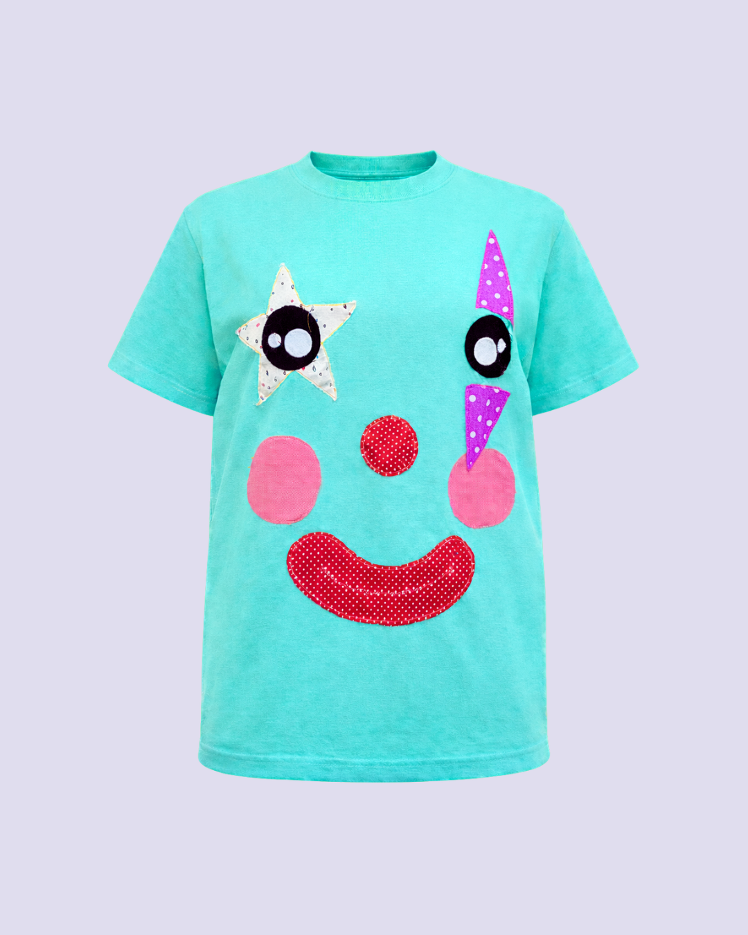 Clown Fabric Applique T-Shirt