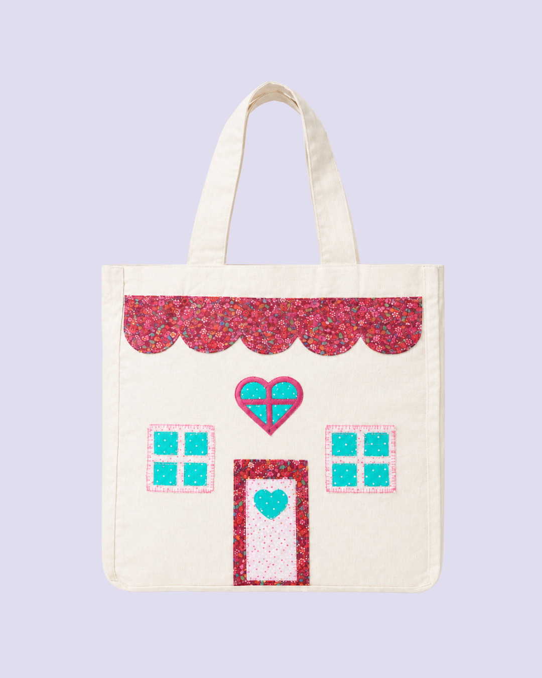 Fabric Applique House Tote
