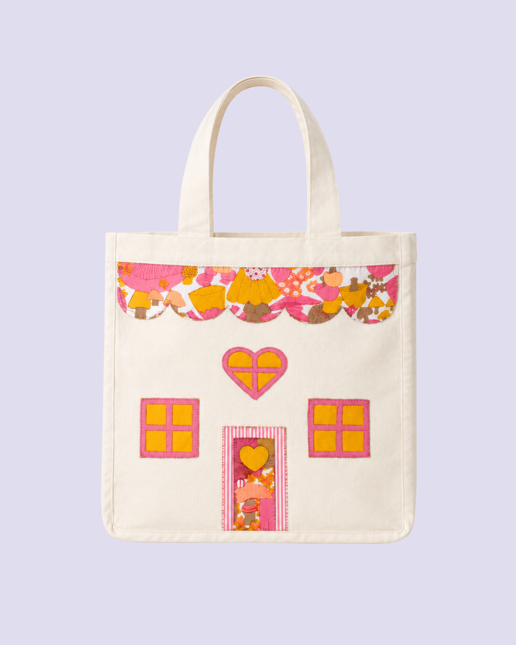 Fabric Applique House Tote