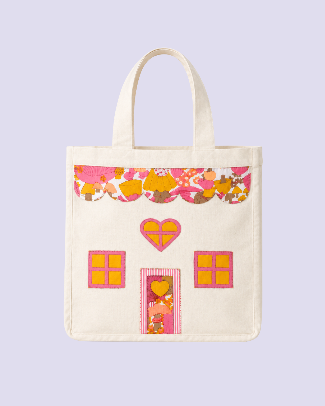 Fabric Applique House Tote