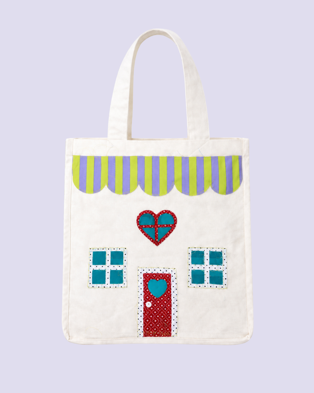 Fabric Applique House Tote